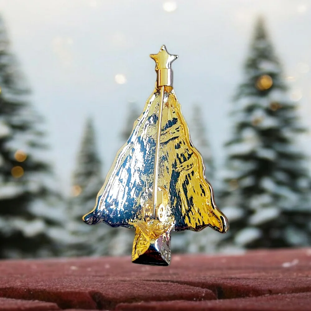 Christmas Tree Bling Brooch